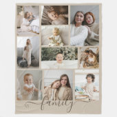 10 Foto Collage Freundesvorlage personalisiert Fleecedecke (Vorderseite)