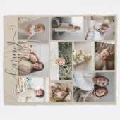 10 Foto Collage Freundesvorlage personalisiert Fleecedecke (Vorderseite (Horizontal))