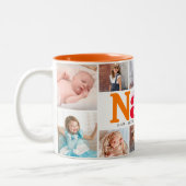 10 Foto Collage Liebe Sie Nana Multicolored Bold Zweifarbige Tasse (Links)
