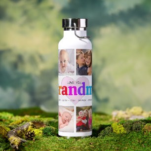 10 Foto Collage Liebe Sie Oma Multicolor Fett Trinkflasche