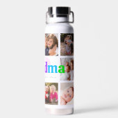 10 Foto Collage Liebe Sie Oma Multicolor Fett Trinkflasche (Rückseite)