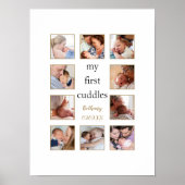 10 Foto Collage Mein erster Cuddles Neugeborener N Poster (Vorne)