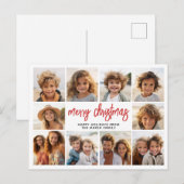 10 Foto-Collage - Modern Frohe Weihnachten (Vorne/Hinten)