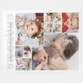 10-Foto-Collage Oma-Geschenk Fleecedecke (Vorderseite (Horizontal))
