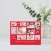 10 Foto Collage Quotes Rotes Frohe Weihnachten (Stehend Vorderseite)