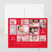 10 Foto Collage Quotes Rotes Frohe Weihnachten (Vorne/Hinten)