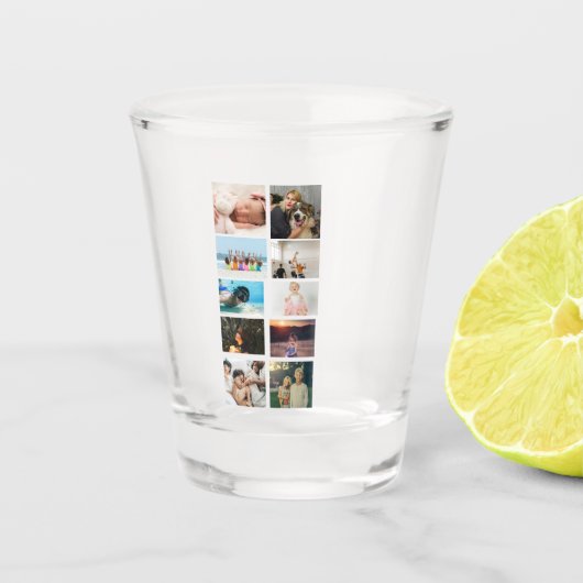 10 Foto-Collage Schnapsglas (Vorderseite)