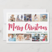 10 Foto Collage Script Frohe Weihnachten Moderne (Vorderseite)