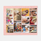 10 Foto Einfach Modernes Minimal Rosa Stilvoller N Fleecedecke (Vorderseite (Horizontal))