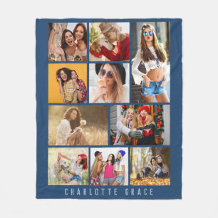 10 Foto Einfache Moderne Minimal Blauer Stilname Fleecedecke