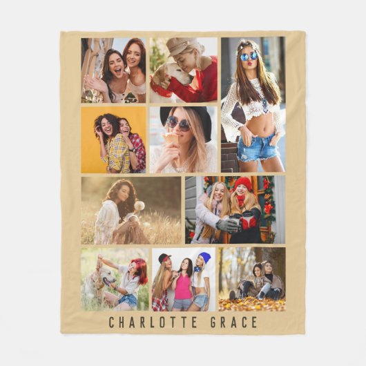 10 Foto Einfache Moderne Minimal Braun Stilvoller Fleecedecke (Vorderseite)