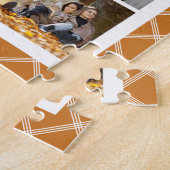 10 Foto Elegant Modernes Braun Kariert Stilvoller Puzzle (Seite)