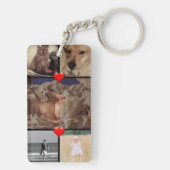 10 Foto-Familien-Collagen-Herzen personalisiert Schlüsselanhänger (Rückseite)