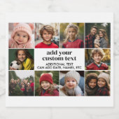 10 Foto Grenze mit Textmitte - Schwarz-weiß Bierflaschenetikett (Einzelnes Label)