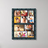 10 Foto Modern Geometric Stylish Name Leinwanddruck (Vorderseite)