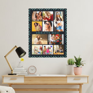 10 Foto Modern Geometric Stylish Name Leinwanddruck