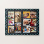 10 Foto Modern Geometric Stylish Name Puzzle (Horizontal)