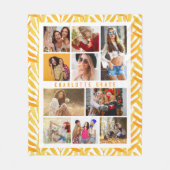 10 Foto Moderne stilvolle Aquarellfarben Blätter N Fleecedecke (Vorderseite)