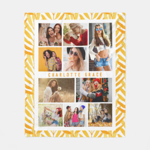 10 Foto Moderne stilvolle Aquarellfarben Blätter N Fleecedecke