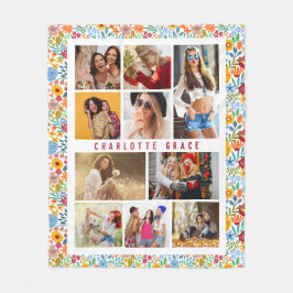 10 Foto Moderne Trendy Floral Stilvoller Name Fleecedecke