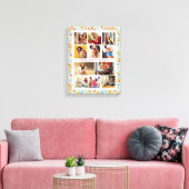 10 Foto Moderne Trendy Floral Stilvoller Name Leinwanddruck (Insitu (Wohnzimmer))