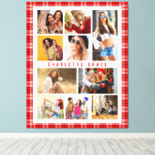 10 Foto Moderne Trendy Red Kariert Stylish Name Leinwanddruck (Insitu (Holzboden))