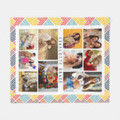 10 Foto Moderner farbiger Abstrakter geometrischer Fleecedecke (Vorderseite (Horizontal))