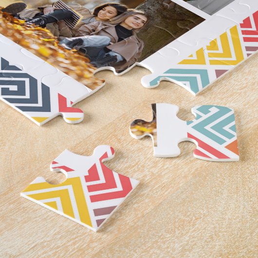 10 Foto Moderner farbiger Abstrakter geometrischer Puzzle (Seite)