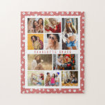 10 Foto Moderner, Niedlicher Girly Floral Name Puzzle<br><div class="desc">10 Foto Modernes, Niedliches Girly Floral Name Jigsaw Puzzle bietet Ihnen 10 Ihrer Lieblingsfotos für eine einfache und schnelle Aufnahme Ihrer eigenen Foto-Collage. Personalisieren Sie mit Ihrem Namen und umgeben von einem einfachen Muster niedlicher Blume. Macht ein perfektes Geschenk für Weihnachten, Geburtstage, Muttertag, Schwestern, beste Freunde und mehr. Entworfen von...</div>