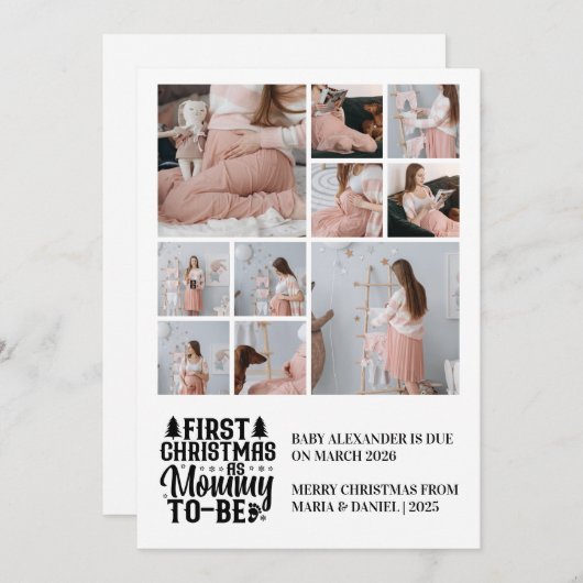 10 Foto Mommy zu Weihnachten Schwangerschaft (Vorne/Hinten)