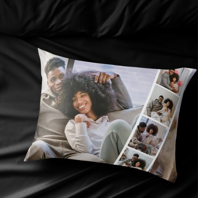 10 Foto Stand Modernes Personalisiert Dekokissen (10 Photo Booth Modern Personalized Accent Pillow by Ricaso. Add your own photographs, photo gifts)