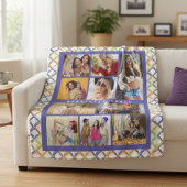 10 Foto Trendy Modern Colorful Geometric Name Fleecedecke