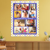 10 Foto Trendy Modern Colorful Geometric Name Leinwanddruck (Insitu (Wohnzimmer))