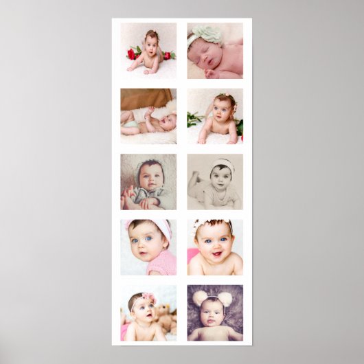 10 FotoCollage Custom Personalisiert Poster (Vorne)