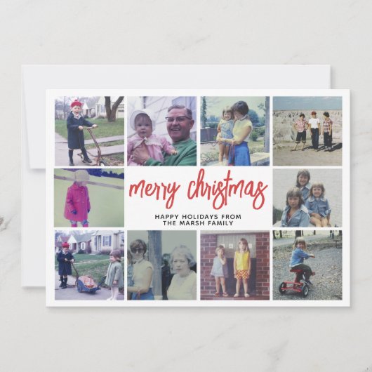 10 FotoCollage - Frohe Weihnachten Aquamarin botan (Vorderseite)