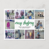 10 FotoCollage - Frohe Weihnachten Grün (Vorderseite)