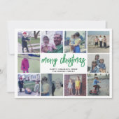 10 FotoCollage - Frohe Weihnachten Grün botanisch (Vorderseite)