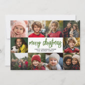 10 FotoCollage - Frohe Weihnachten Retro Streifen (Vorderseite)