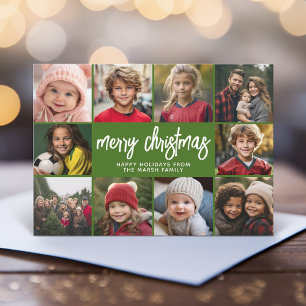 10 FotoCollage - Frohe Weihnachten Retro Streifen