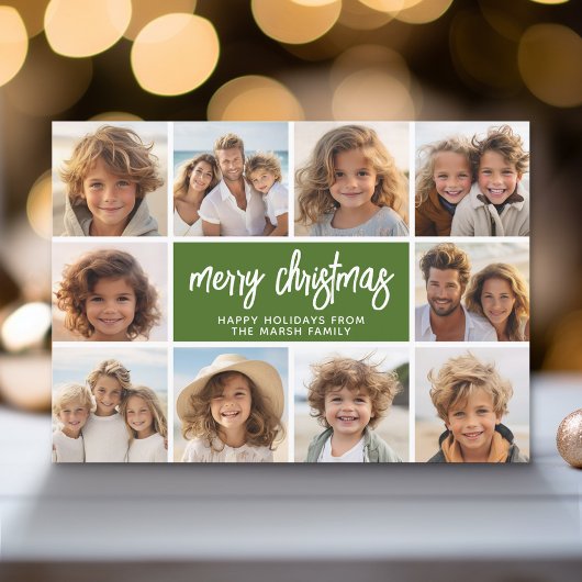 10 FotoCollage - Frohe Weihnachten Retro Streifen