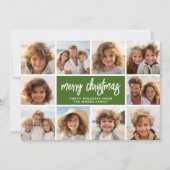 10 FotoCollage - Frohe Weihnachten Retro Streifen (Vorderseite)