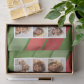 10 FotoCollage - Frohe Weihnachten Retro Streifen Seidenpapier (Geschenk)