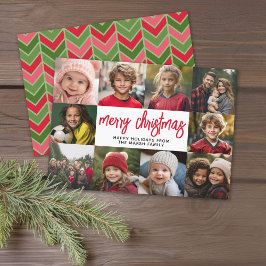 10 FotoCollage - Frohe Weihnachten Rot Grün