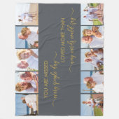 10 FotoCollage Gray Remembrance fehlt Fleecedecke (Vorderseite)