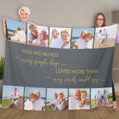 10 FotoCollage Gray Remembrance fehlt Fleecedecke