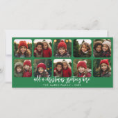 10 FotoCollage - Minimal frohe Weihnachten - grün (Vorderseite)