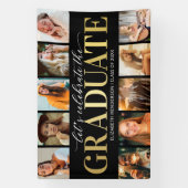 10 Fotocollage Moderne Graduation Party Banner (Vertikal)