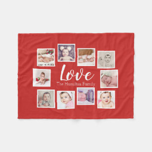 10 FotoCollage Personalisiert Fleecedecke