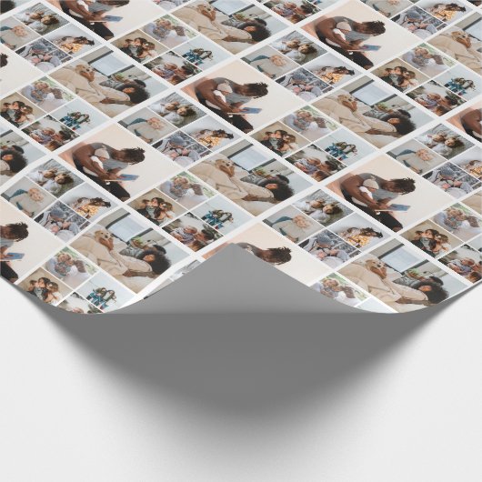 10 FotoCollage Personalisiert Geschenkpapier (Ecke)