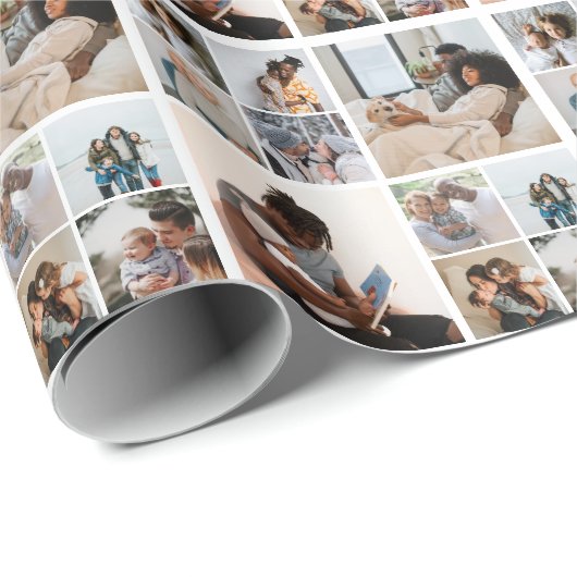 10 FotoCollage Personalisiert Geschenkpapier (Rolleneckpunkt)